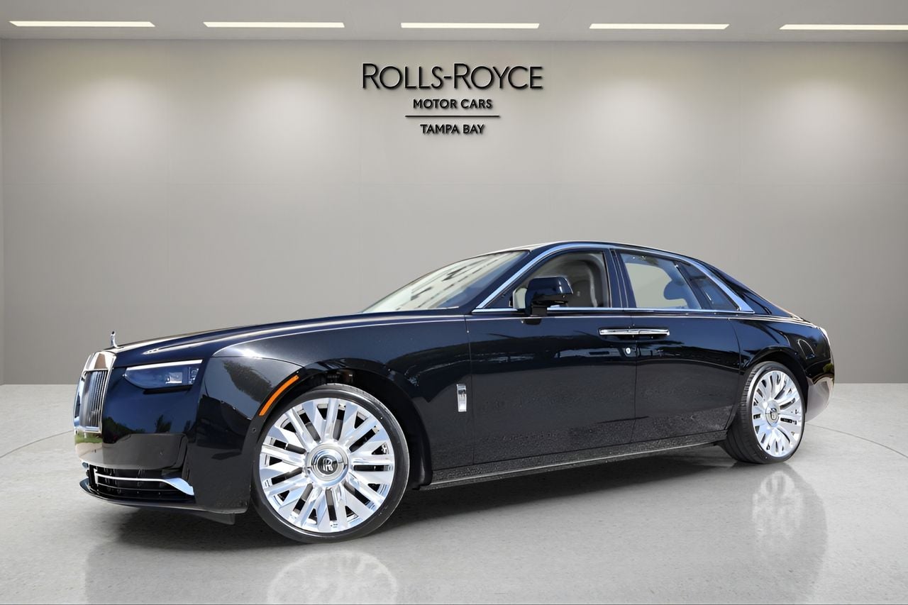 2026 Rolls-Royce Ghost Sedan in Black Diamond — front three-quarter view