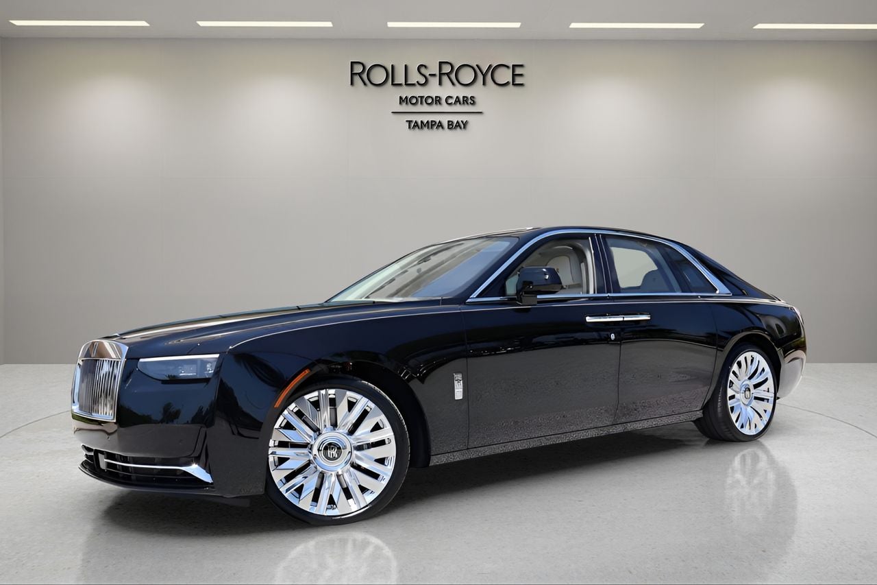 2026 Rolls-Royce Ghost Sedan in Black Diamond — front three-quarter view