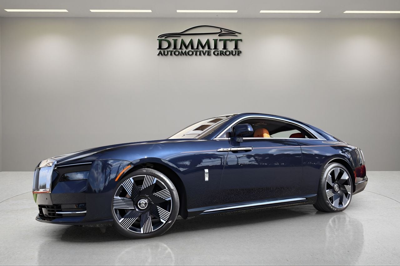 2024 Rolls-Royce Spectre Coupe in Sapphire Black — front three-quarter view