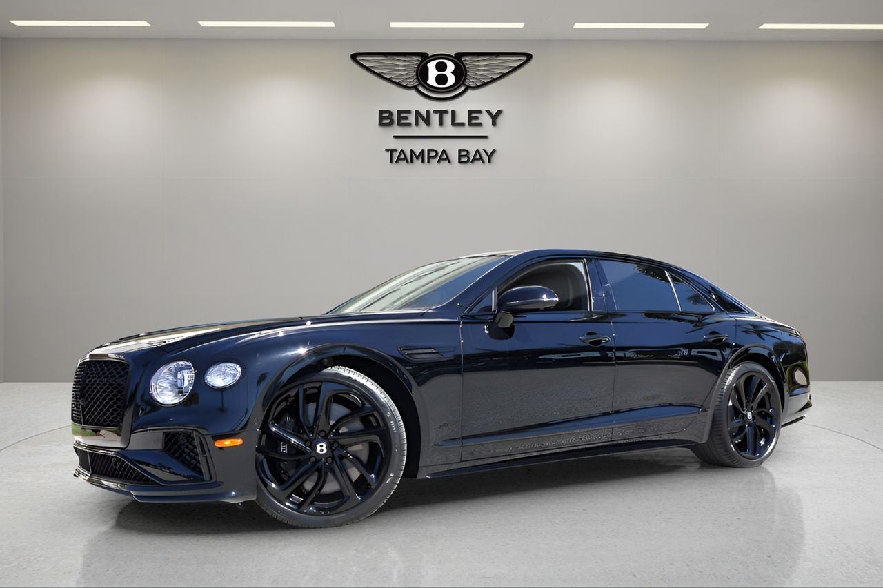 2026 Bentley Flying Spur Speed in Black Crystal — front three-quarter view