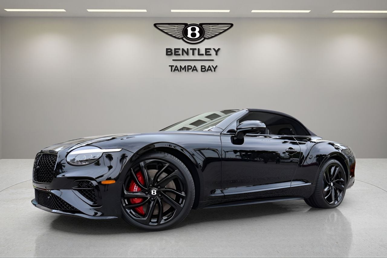 2026 Bentley Continental GTC S in Black Crystal — front three-quarter view