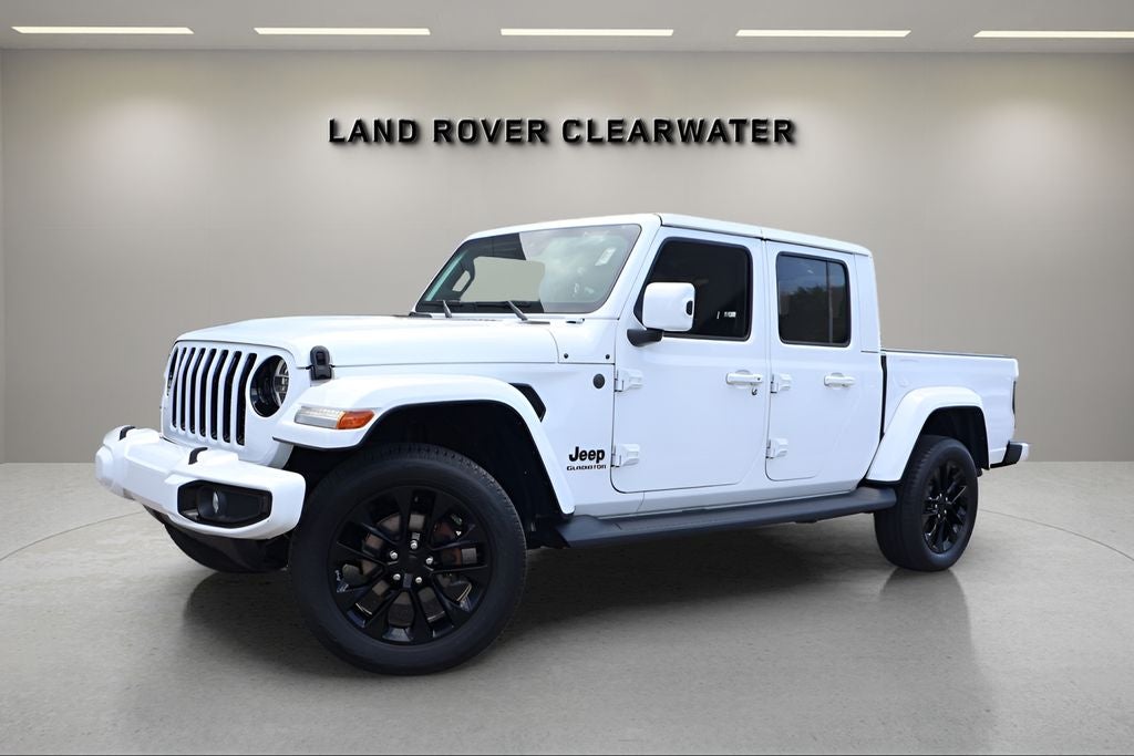 2021 Jeep Gladiator Overland in Bright White Clearcoat — front three-quarter view