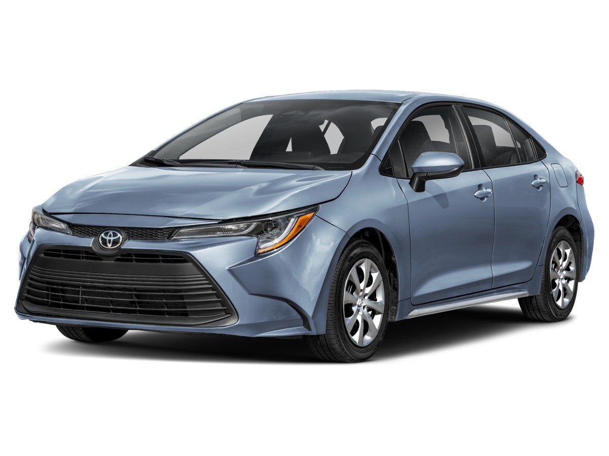 2026 Toyota Corolla LE in Classic Silver Metallic — front three-quarter view