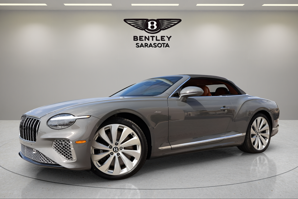 2026 Bentley Continental GTC Azure in Gravity Grey — front three-quarter view