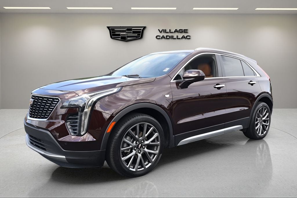 2020 Cadillac XT4 Premium Luxury in Garnet Metallic — front three-quarter view
