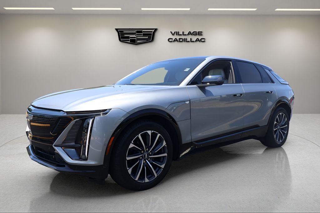 2024 Cadillac LYRIQ Sport in Argent Silver Metallic — front three-quarter view