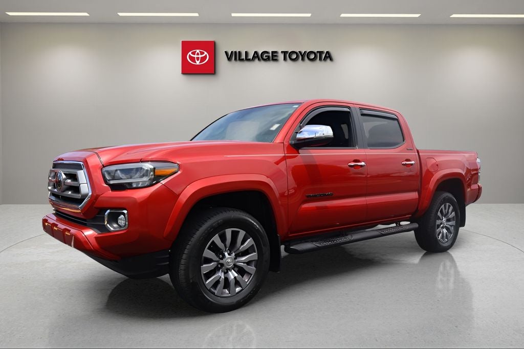 2022 Toyota Tacoma Limited V6 in Barcelona Red Metallic — front three-quarter view
