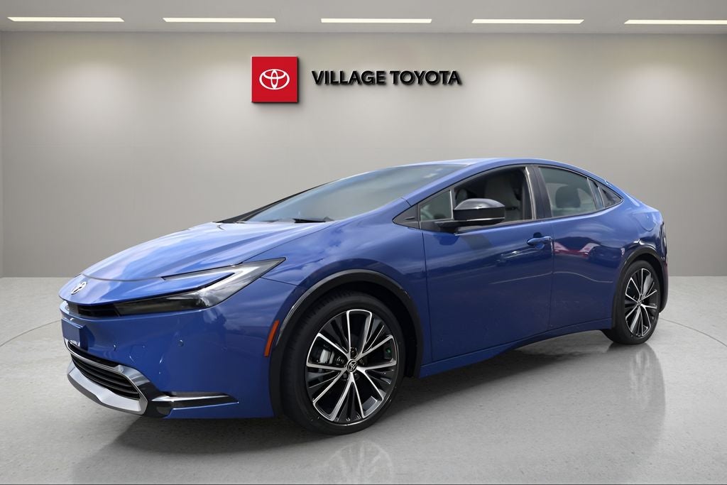 2026 Toyota Prius XLE in Blue — front three-quarter view