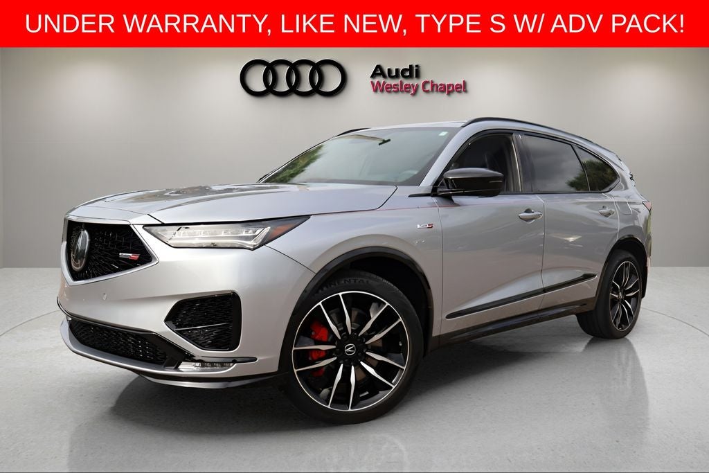 2024 Acura MDX Type S w/Advance Package SH-AWD in Silver — front three-quarter view