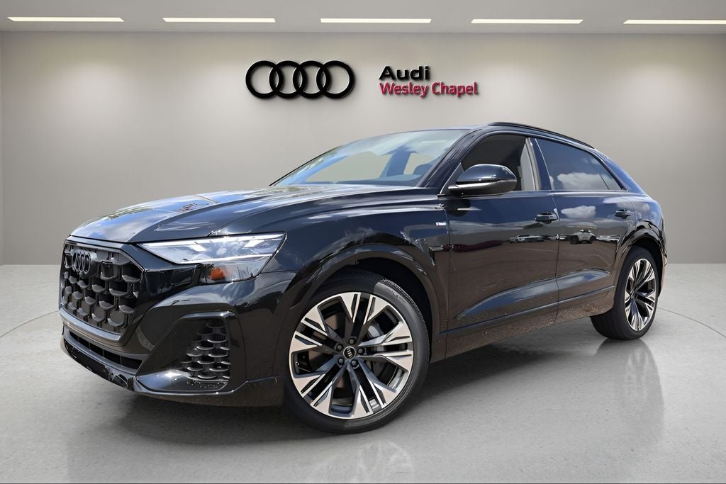 2026 Audi Q8 quattro in Black — front three-quarter view
