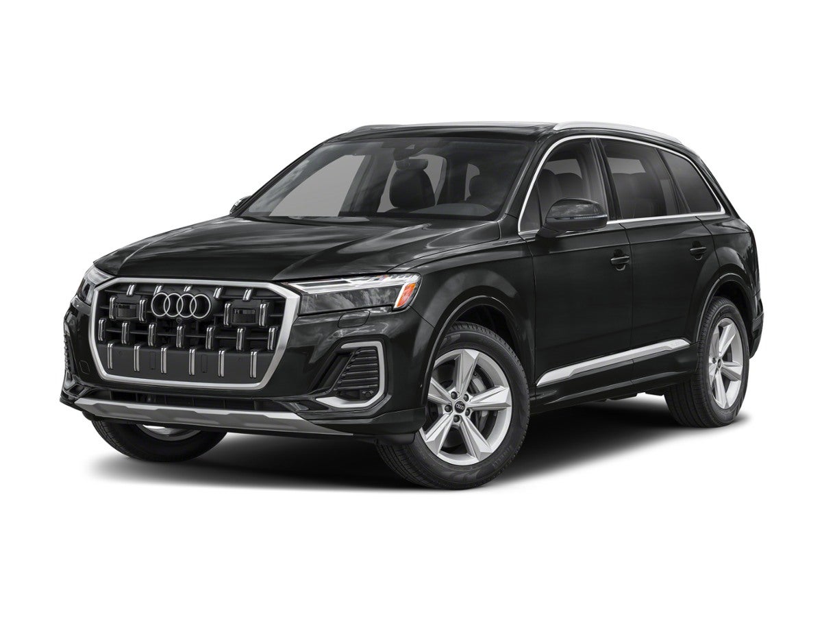 2026 Audi Q7 55 Prestige quattro in Glacier White Metallic — front three-quarter view