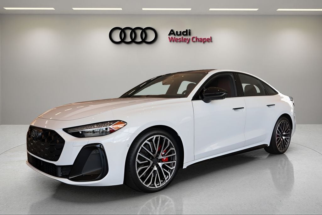 2026 Audi S5 3.0T Prestige quattro in White — front three-quarter view