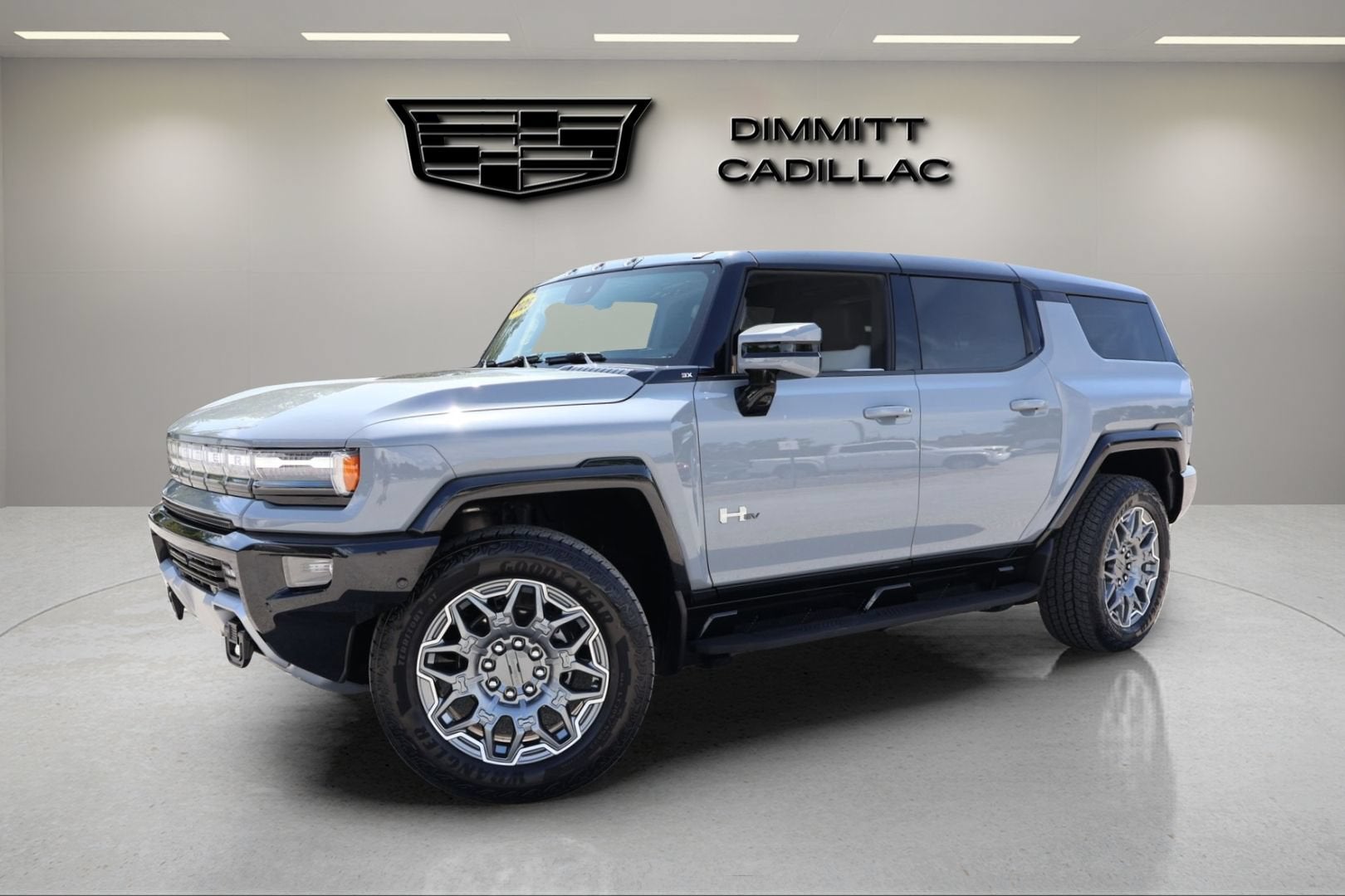 2025 GMC HUMMER EV SUV 3X in Meteorite Metallic (Grey) — front three-quarter view