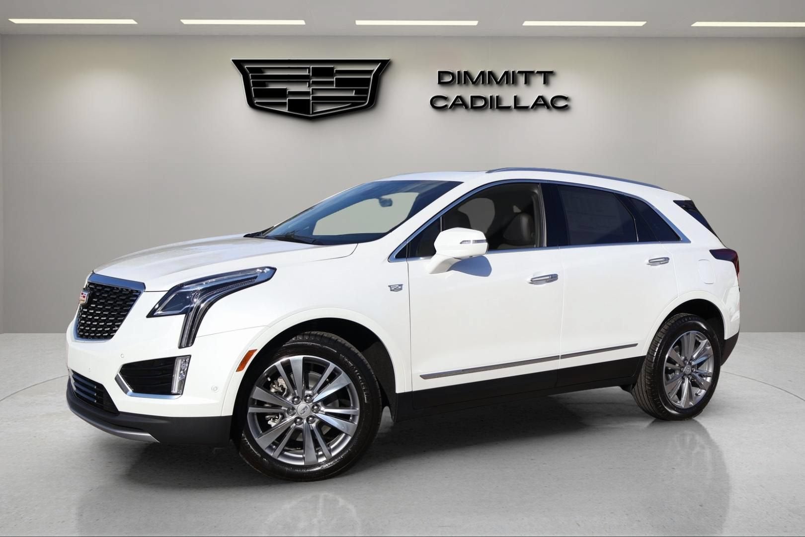 2026 Cadillac XT5 Premium Luxury in Crystal White Tricoat — front three-quarter view