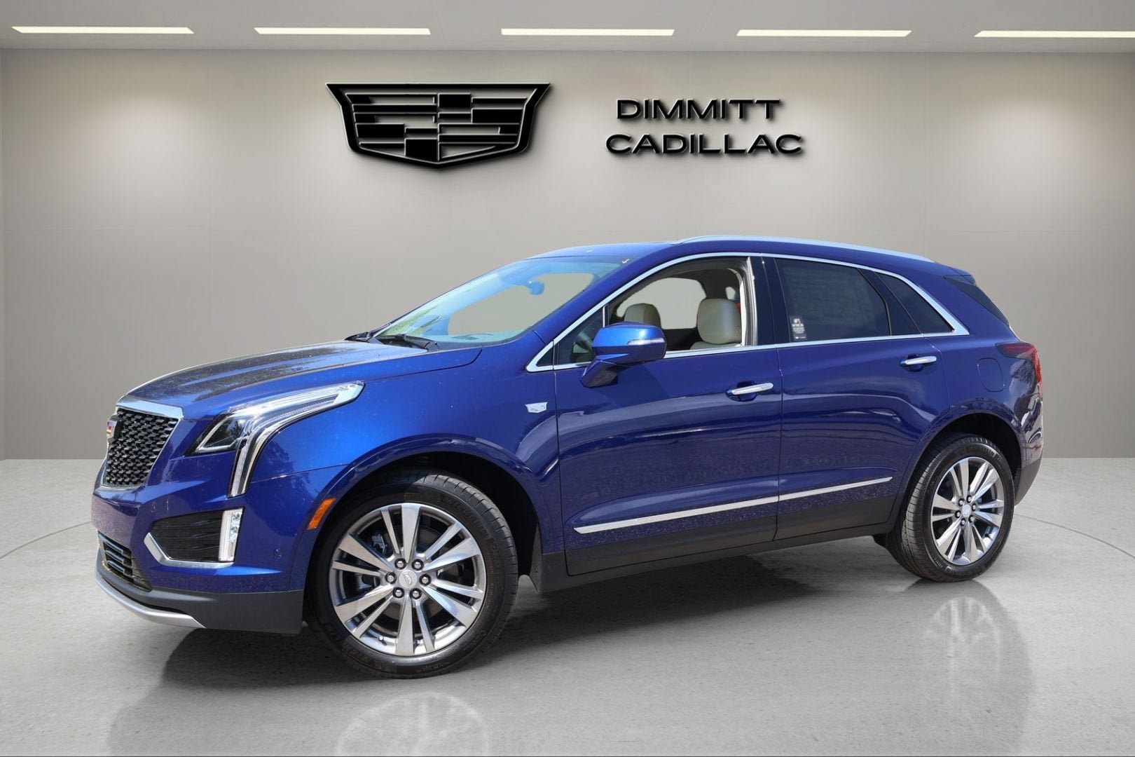 2026 Cadillac XT5 Premium Luxury in Opulent Blue Metallic — front three-quarter view