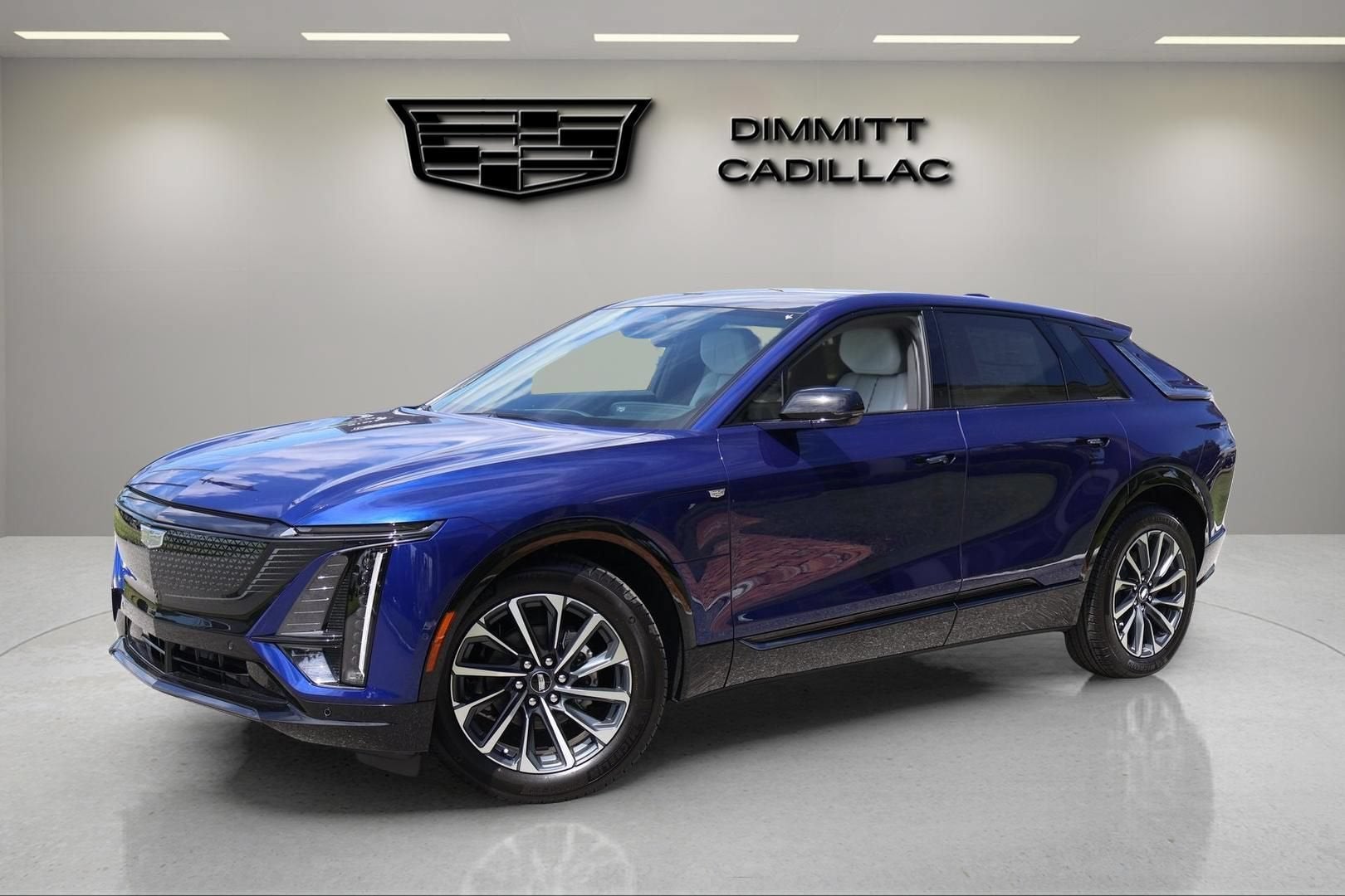 2026 Cadillac LYRIQ Sport in Opulent Blue Metallic — front three-quarter view