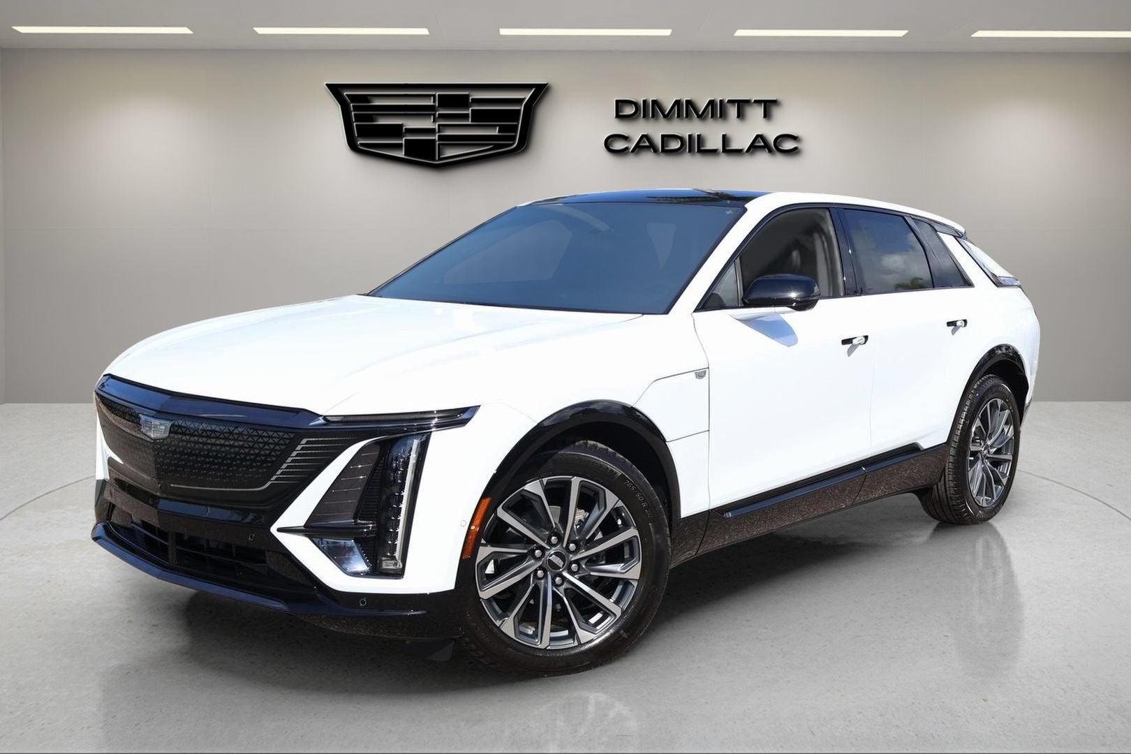 2026 Cadillac LYRIQ Sport in Vibrant White Tricoat — front three-quarter view