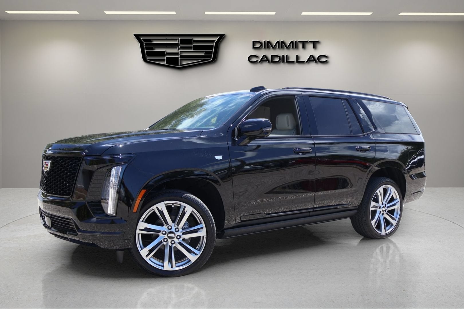 2026 Cadillac Escalade Sport in Black Raven — front three-quarter view