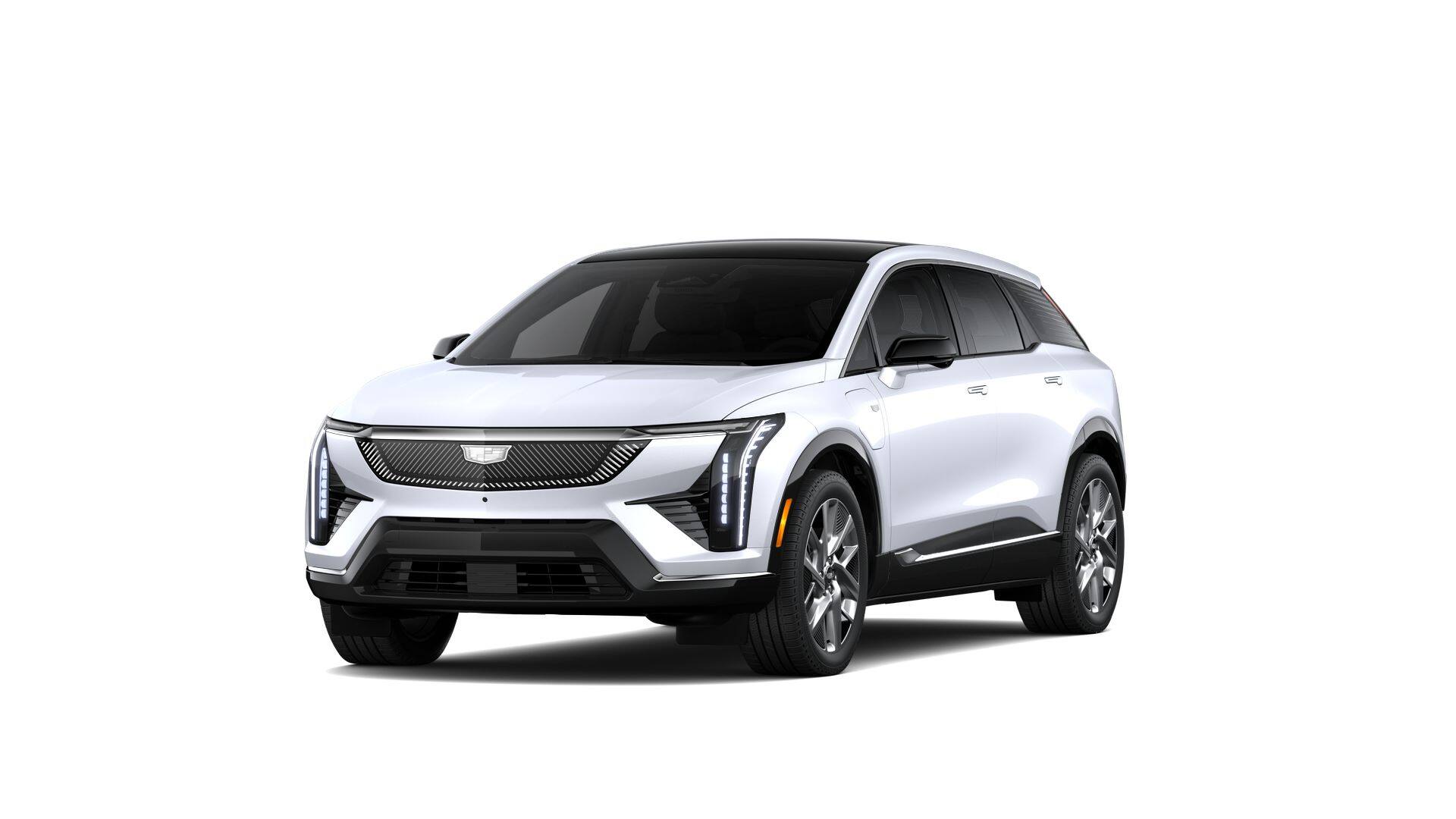 2026 Cadillac OPTIQ Luxury in Vibrant White Tricoat — front three-quarter view