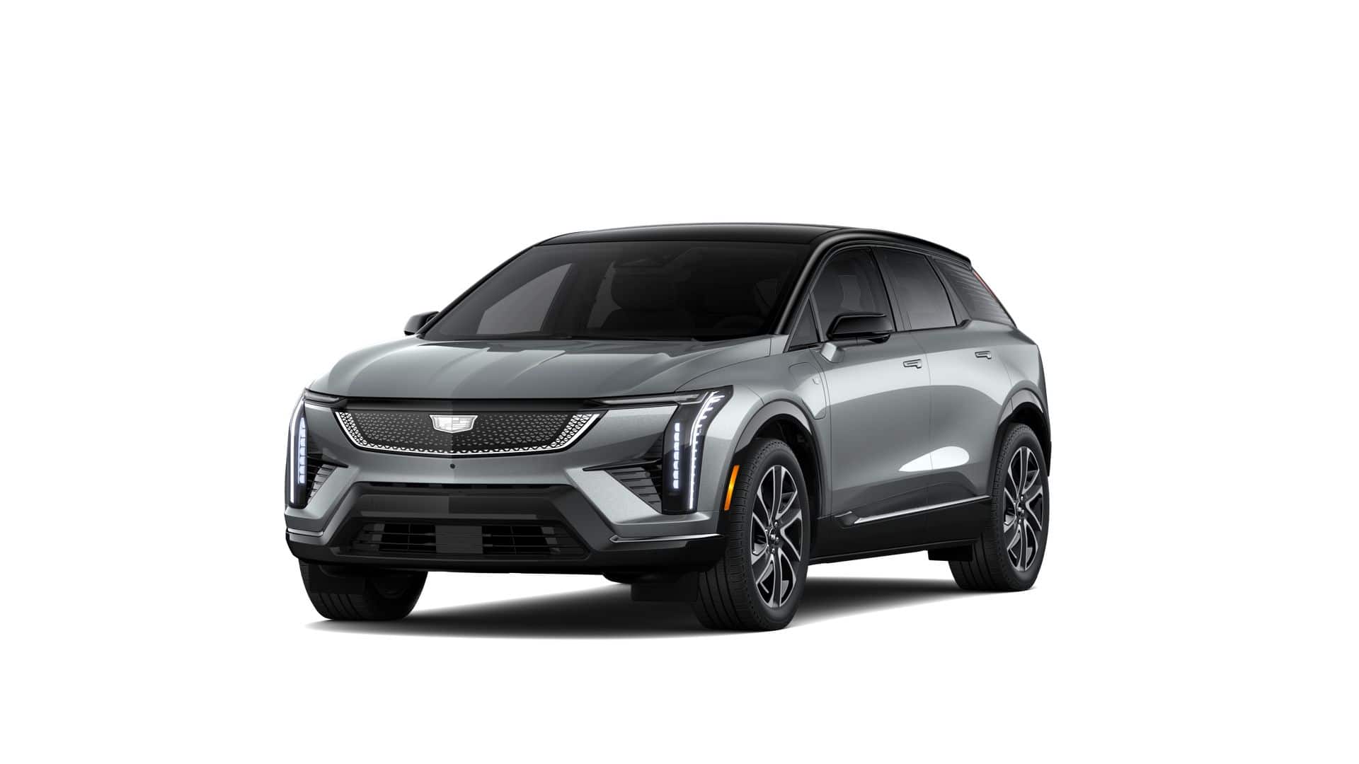 2026 Cadillac OPTIQ Sport in Argent Silver Metallic — front three-quarter view