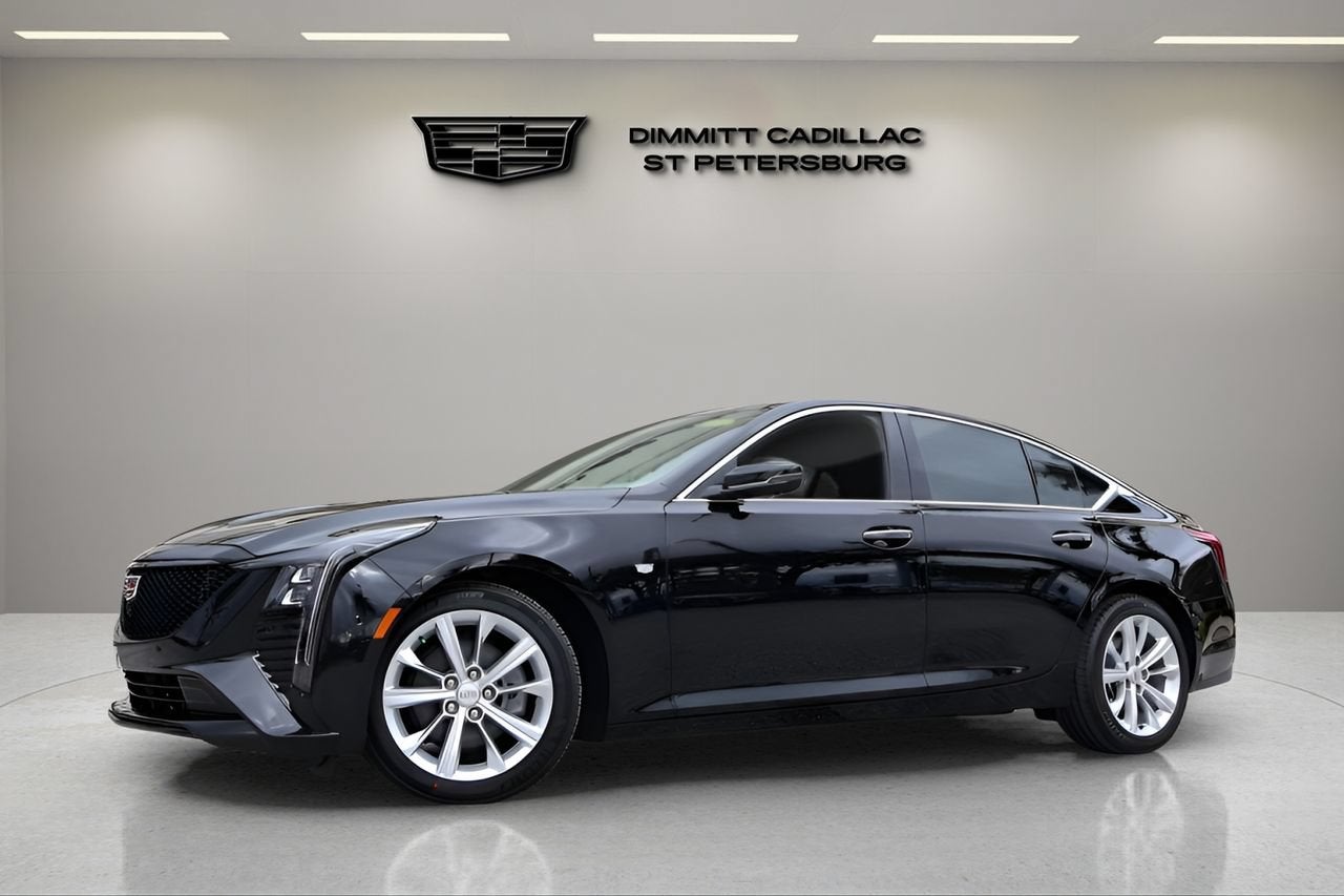 2025 Cadillac CT5 Premium Luxury in Black Raven — front three-quarter view