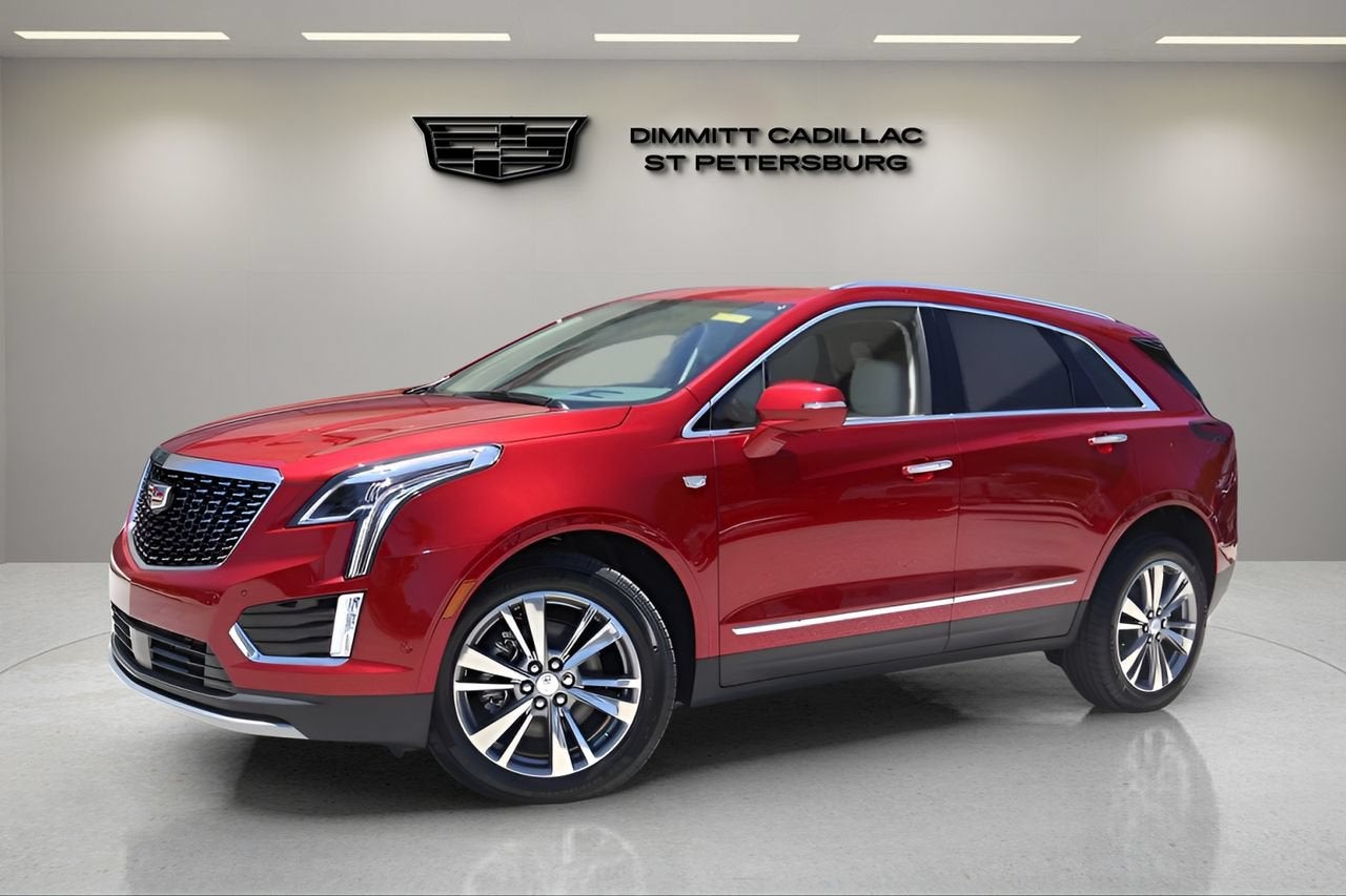 2026 Cadillac XT5 Premium Luxury in Radiant Red Tintcoat — front three-quarter view