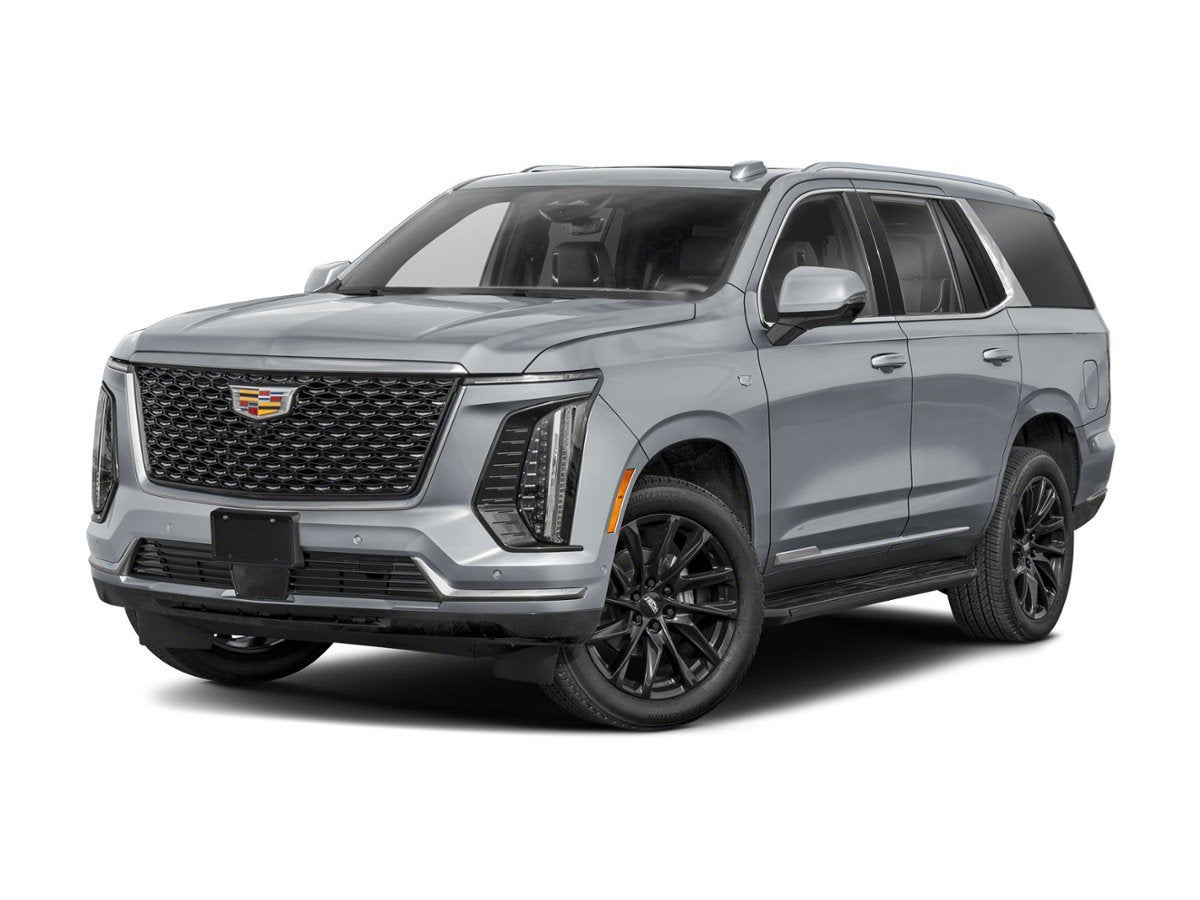 2026 Cadillac Escalade Platinum Sport in Black Raven — front three-quarter view