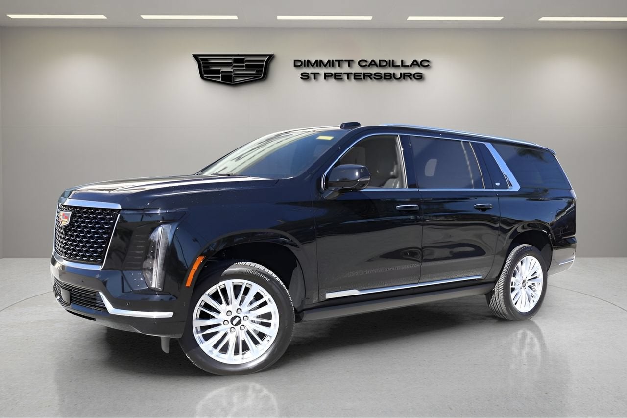 2026 Cadillac Escalade ESV Luxury in Black Raven — front three-quarter view