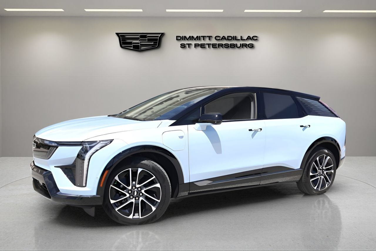 2026 Cadillac OPTIQ Sport in Nimbus Metallic — front three-quarter view