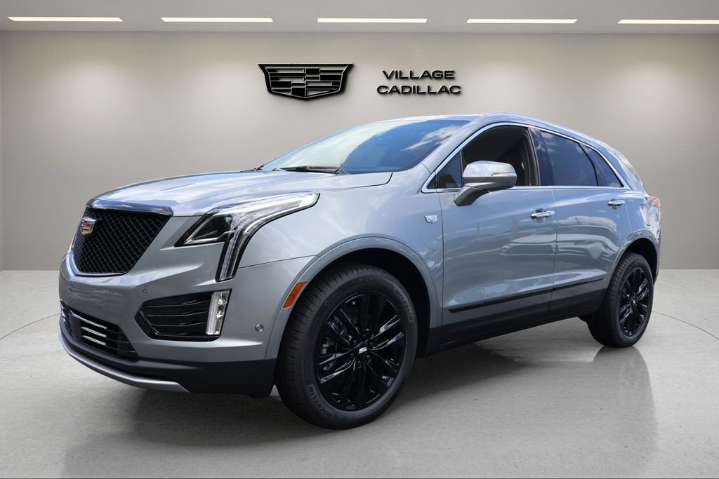 2026 Cadillac XT5 Premium Luxury in Argent Silver Metallic — front three-quarter view