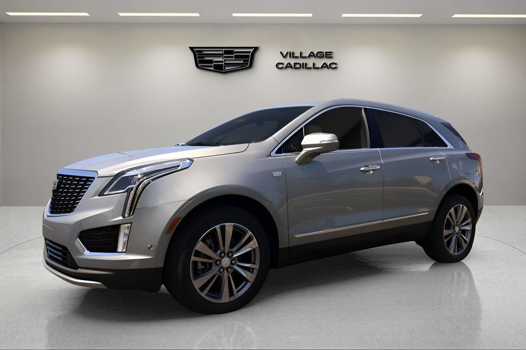 2026 Cadillac XT5 Premium Luxury in Argent Silver Metallic — front three-quarter view