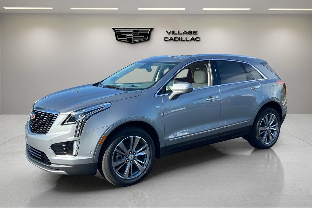 2026 Cadillac XT5 Premium Luxury in Argent Silver Metallic — front three-quarter view