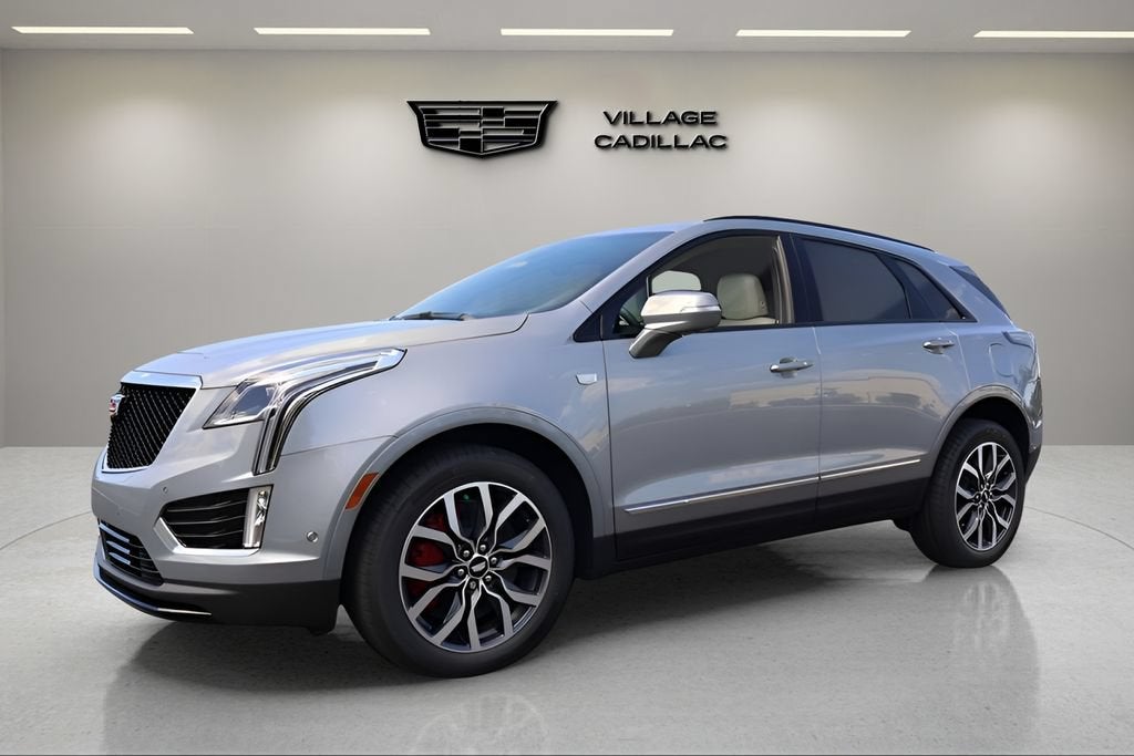 2026 Cadillac XT5 Premium Luxury in Argent Silver Metallic — front three-quarter view