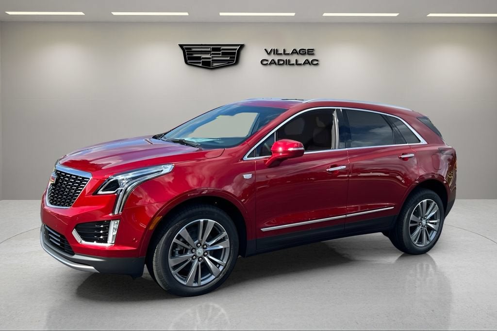 2026 Cadillac XT5 Premium Luxury in Radiant Red Tintcoat — front three-quarter view