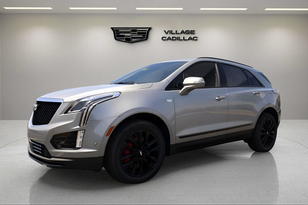 2026 Cadillac XT5 Sport in Argent Silver Metallic — front three-quarter view