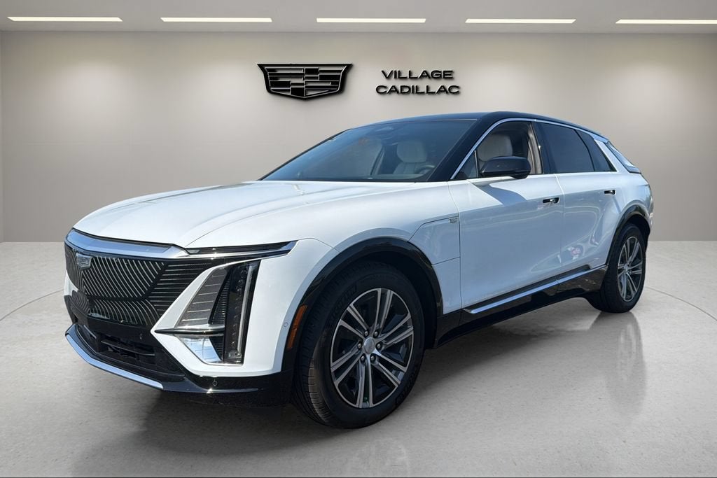 2026 Cadillac LYRIQ Luxury in Vibrant White Tricoat — front three-quarter view