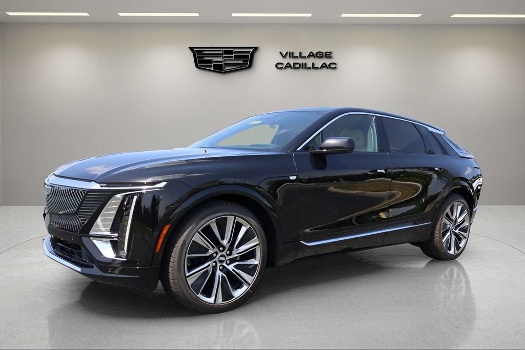 2026 Cadillac LYRIQ Signature Luxury in Stellar Black Metallic — front three-quarter view