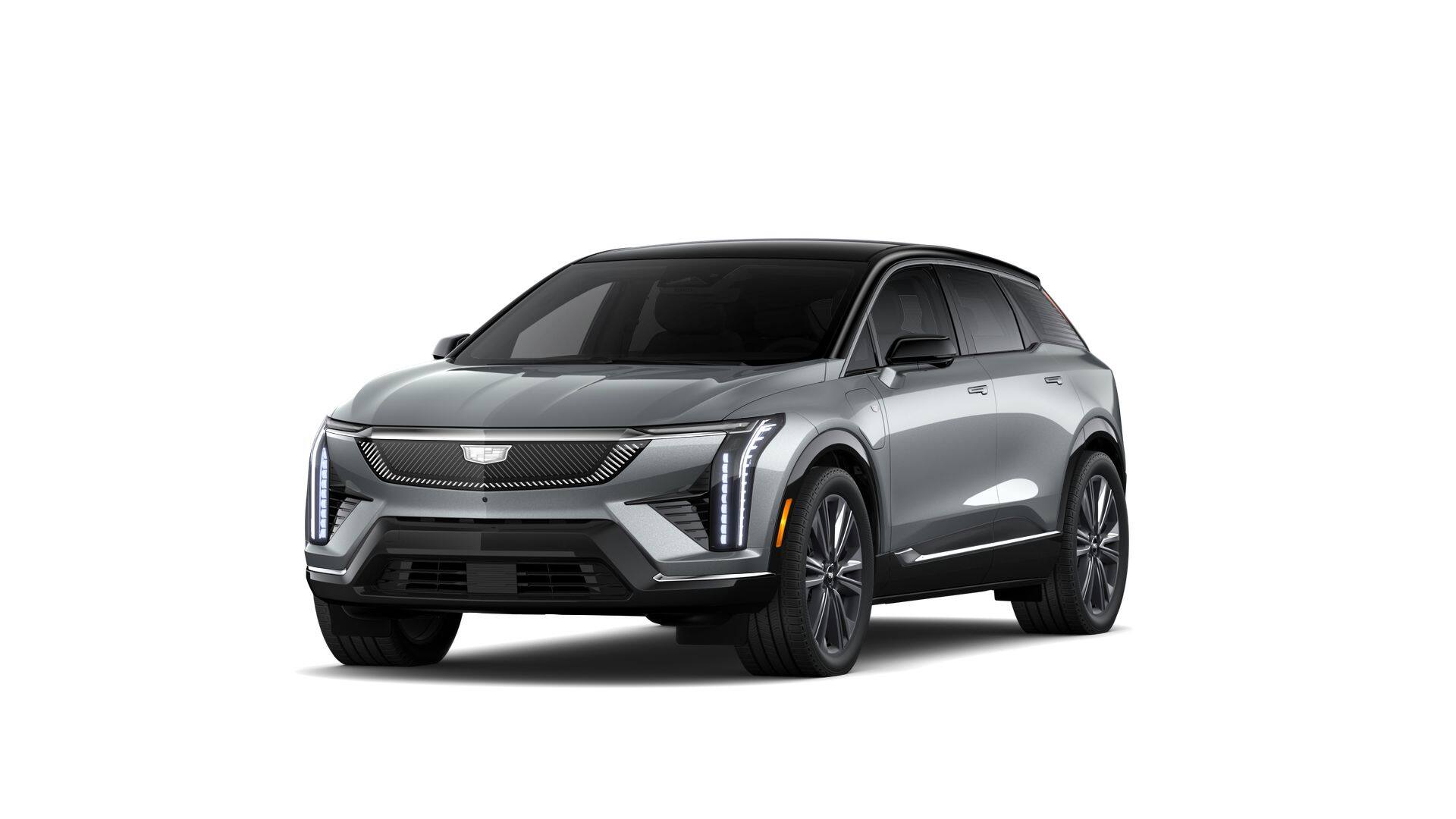 2027 Cadillac OPTIQ Premium Luxury in Argent Silver Metallic — front three-quarter view