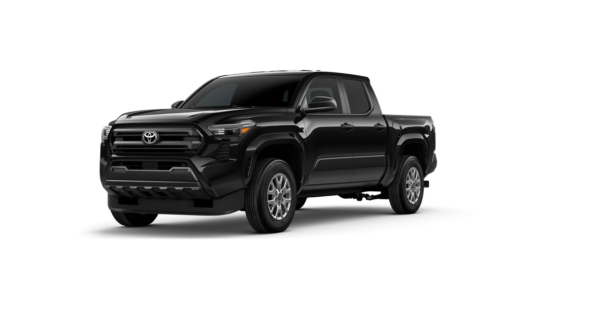 2026 Toyota Tacoma SR in Black — front three-quarter view