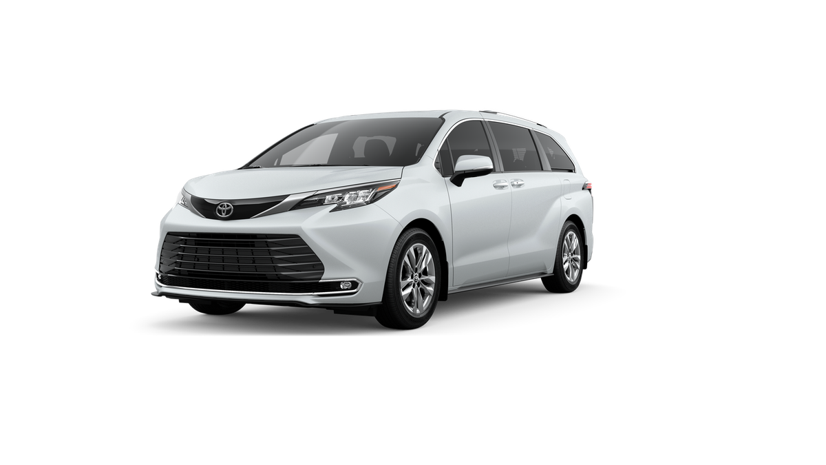 2026 Toyota Sienna Limited in Wind Chill Pearl — front three-quarter view