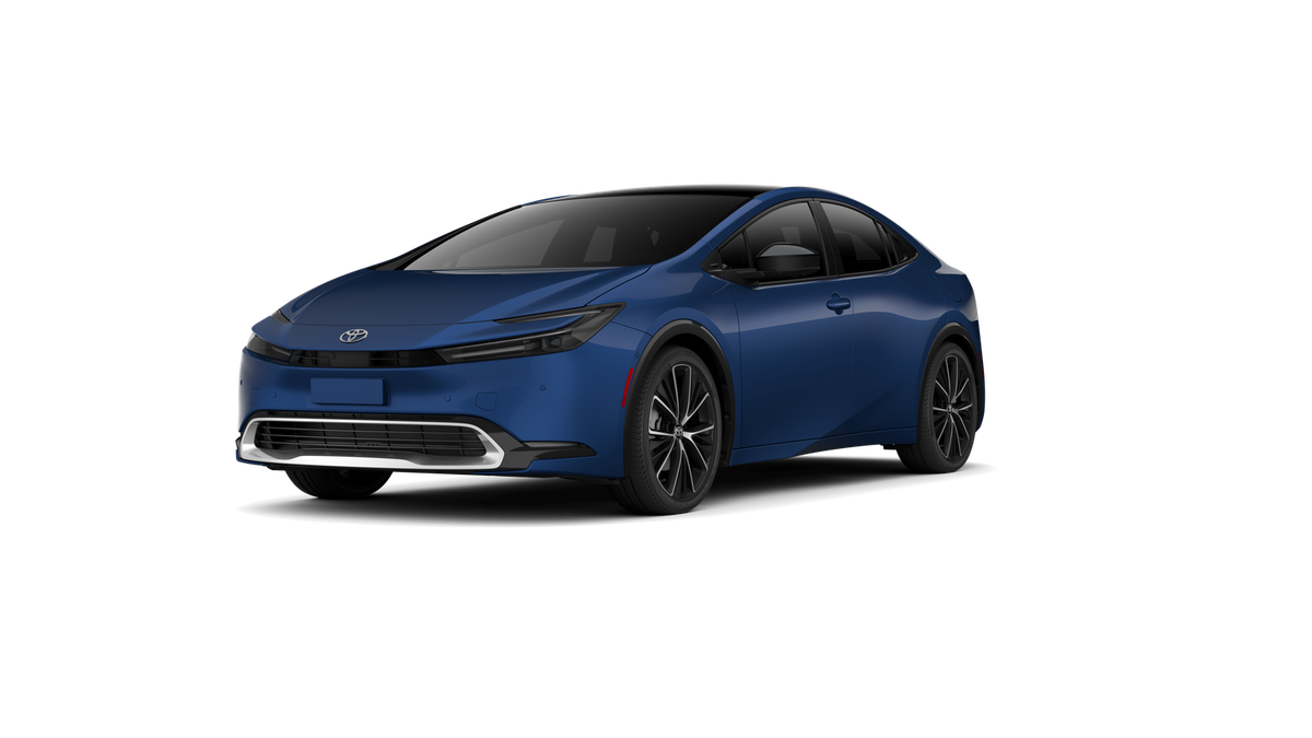 2026 Toyota Prius Limited in Reservoir Blue — front three-quarter view